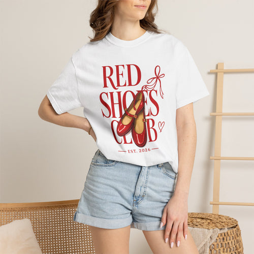 Red Shoes Club T-Shirt — COLOR BLANCO